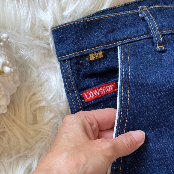 Vintage 1980s dark denim high rise straight leg pants - Picture 10 of 16